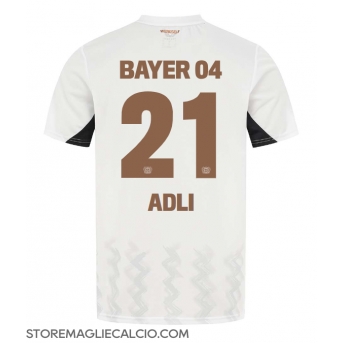 Bayer Leverkusen Amine Adli #21 Maglia Gara Trasferta Repliche 2024-25 Maniche Corte